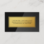 Kitchen Knife | Zwart gloss | Goud metaal Visitekaartje (Achterkant)