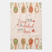 Kitchen Love - Serviette culinaire de coeur (Vertical)