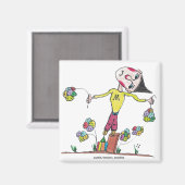 Kitchen magnet with cartoon art (Recto/Verso)