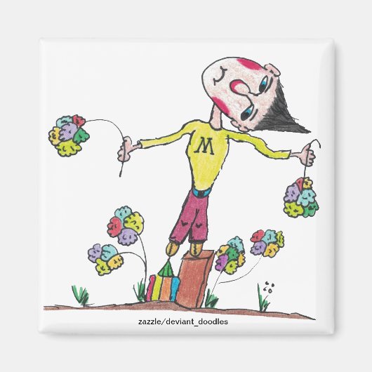 Kitchen magnet with cartoon art (Devant)