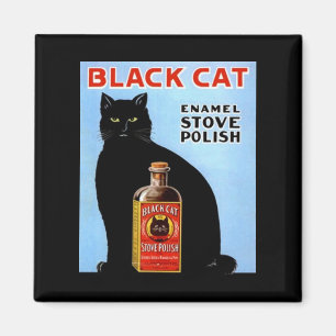 KITCHEN MAGNET ~  ZWARTE KAT! POOLSE OPSLAAN MAGNEET