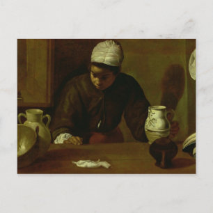 Kitchen Maid with the Supper at Emmaus, c.1618 Briefkaart