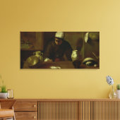 Kitchen Maid with the Supper at Emmaus, c.1618 Canvas Afdruk (Insitu (Woonkamer))