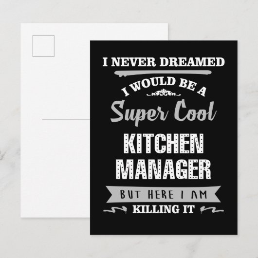 Kitchen Manager Super Cool die hem doodt Briefkaart (Voorkant / Achterkant)