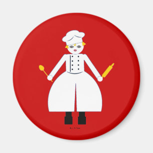 Kitchen Martzkin Red Chefette's Magnet Magneet