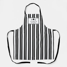 Kitchen Master Black and White Stripes Apron Schort