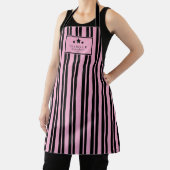 Kitchen Master Stars Black & Pink Apron Schort (Insitu)