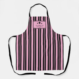 Kitchen Master Stars Black & Pink Apron Schort