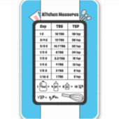 Kitchen Measurement Helper in Robin Egg Sticker (Voorkant)