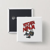 Kitchen Ninja Cooking BBQ Vierkante Button 5,1 Cm (Voorkant /achterkant)