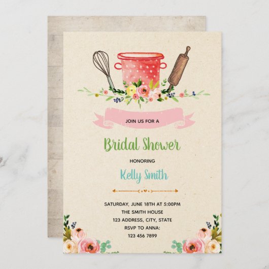 Kitchen nuptiale invitation (Devant / Derrière)