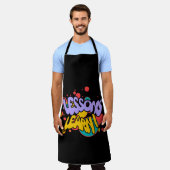 KITCHEN PAINT SPLASH LESSONS LEARN APRON SCHORT (Gedragen)