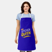 Kitchen Queen Apron All-Over Print Apron Schort (Gedragen)