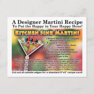 Kitchen Sink Martini Recipe Briefkaart