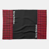 Kitchen Towel-Buffalo Pset Merry Kerstmis Theedoek (Horizontaal)