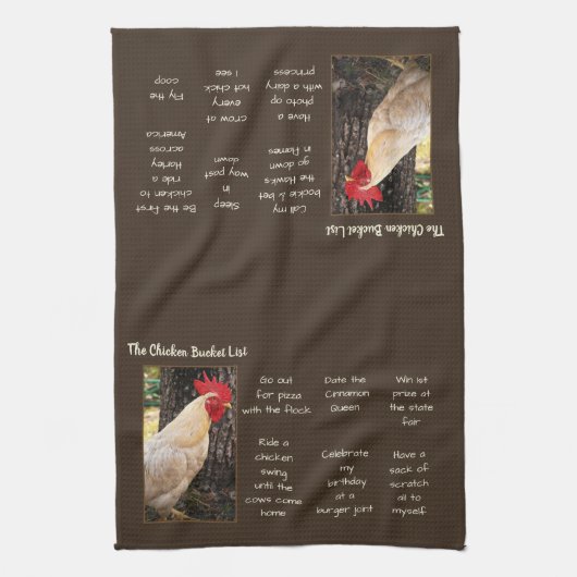 Kitchen Towel-Chicken Bucket List Theedoek (Verticaal)