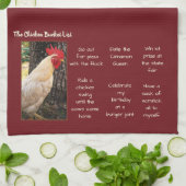 Kitchen Towel-Chicken Bucket List Theedoek (Gevouwen)