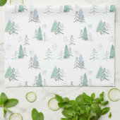 Kitchen Towel - Christmas Trees Pattern Theedoek (Gevouwen)
