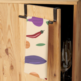 Kitchen Towel – Eggplant, Chili, Peas & Onions Pat Theedoek