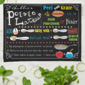Kitchen Towel "Hanukkah Potato Latke Recipe" Theedoek (Gevouwen)