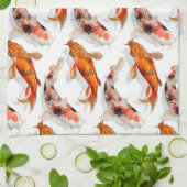 Kitchen Towel-KOI Fish Theedoek (Gevouwen)
