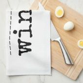 KITCHEN TOWEL WINE + DINNER WINNER FUNNY THEEDOEK (Quarter Fold)