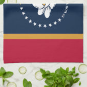 Kitchen towel with Flag of Mississippi State, USA Theedoek (Gevouwen)