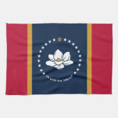 Kitchen towel with Flag of Mississippi State, USA Theedoek (Horizontaal)