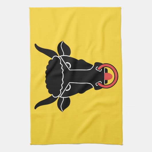Kitchen towel with Flag of Uri, Switzerland Theedoek (Verticaal)