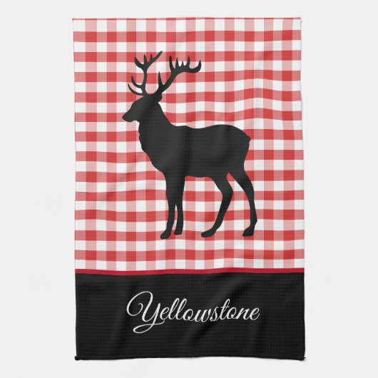 Kitchen Towel-Yellowstone Elk Theedoek (Verticaal)