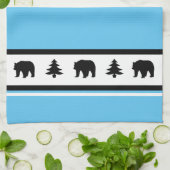 Kitchen Towel-Yellowstone Lodge 3 Beer en Bomen Theedoek (Gevouwen)