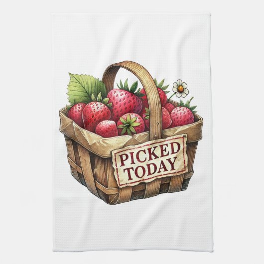 Kitchen Towels-Berry Basket Kitchen Towel Theedoek (Verticaal)