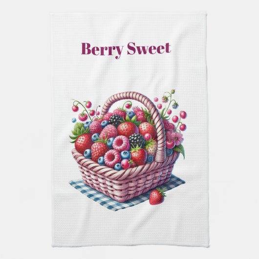 Kitchen Towels-Berry Basket Kitchen Towel Theedoek (Verticaal)