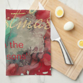 Kitchen Towels Merry kerst Colorful Gold Theedoek (Quarter Fold)