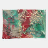Kitchen Towels Merry kerst Colorful Gold Theedoek (Horizontaal)