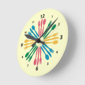 Kitchen Utensils Wall Clock Ronde Klok (Hoek)