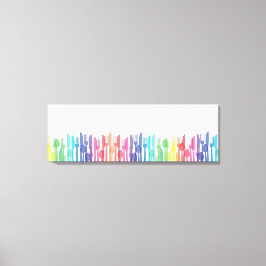 Kitchen Wall Decor 'Cutlery' Canvas Afdruk (Voorkant)