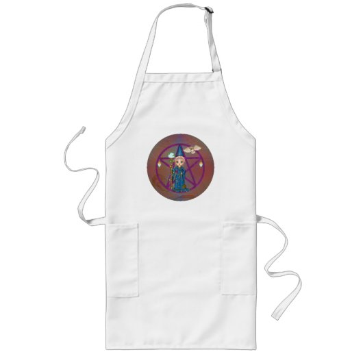 Kitchen Witch Grilling Apron Lang Schort (Voorkant)