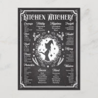 Kitchen Witchery Magic Knowledge Chart