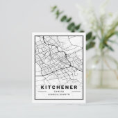 Kitchener Ontario Canada Travel City Map Poster Briefkaart (Staand voorkant)