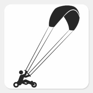 Kite Buggling Vierkante Sticker