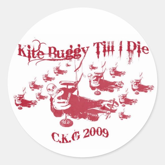 Kite Buggy Sticker (Voorkant)