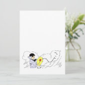 Kite en Windy Clouds Uitnodiging Sjabloon (Staand voorkant)