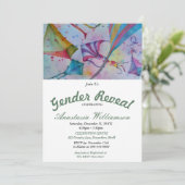 KITE FLYING BABY GENDER REVEAL PARTY INVITATION (Debout devant)