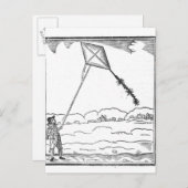 Kite Flying Briefkaart (Voorkant / Achterkant)