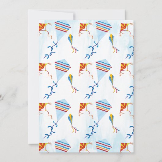 Kite Flying Invitation Anniversaire (Dos)