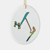 Kite Flying Keramisch Ornament (Rechts)