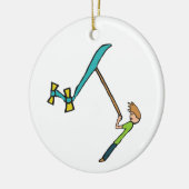 Kite Flying Keramisch Ornament (Links)
