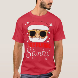 Kite Flying Santa Claus kerstfeestdag Kite Fly T-shirt