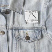 Kite Flying Vierkante Button 5,1 Cm (In situ)